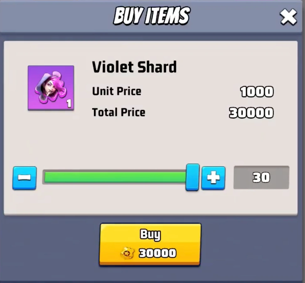 Alliance Store screen in Last War Survival showing how to buy Violet shards during Season 2.