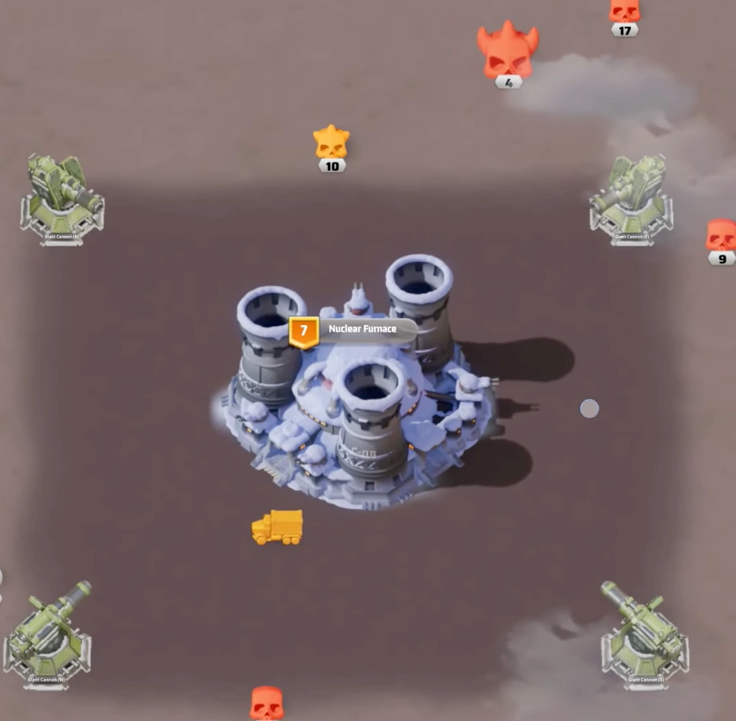 Defending the Nuclear Furnace from Glacieradon bosses in Last War Survival.