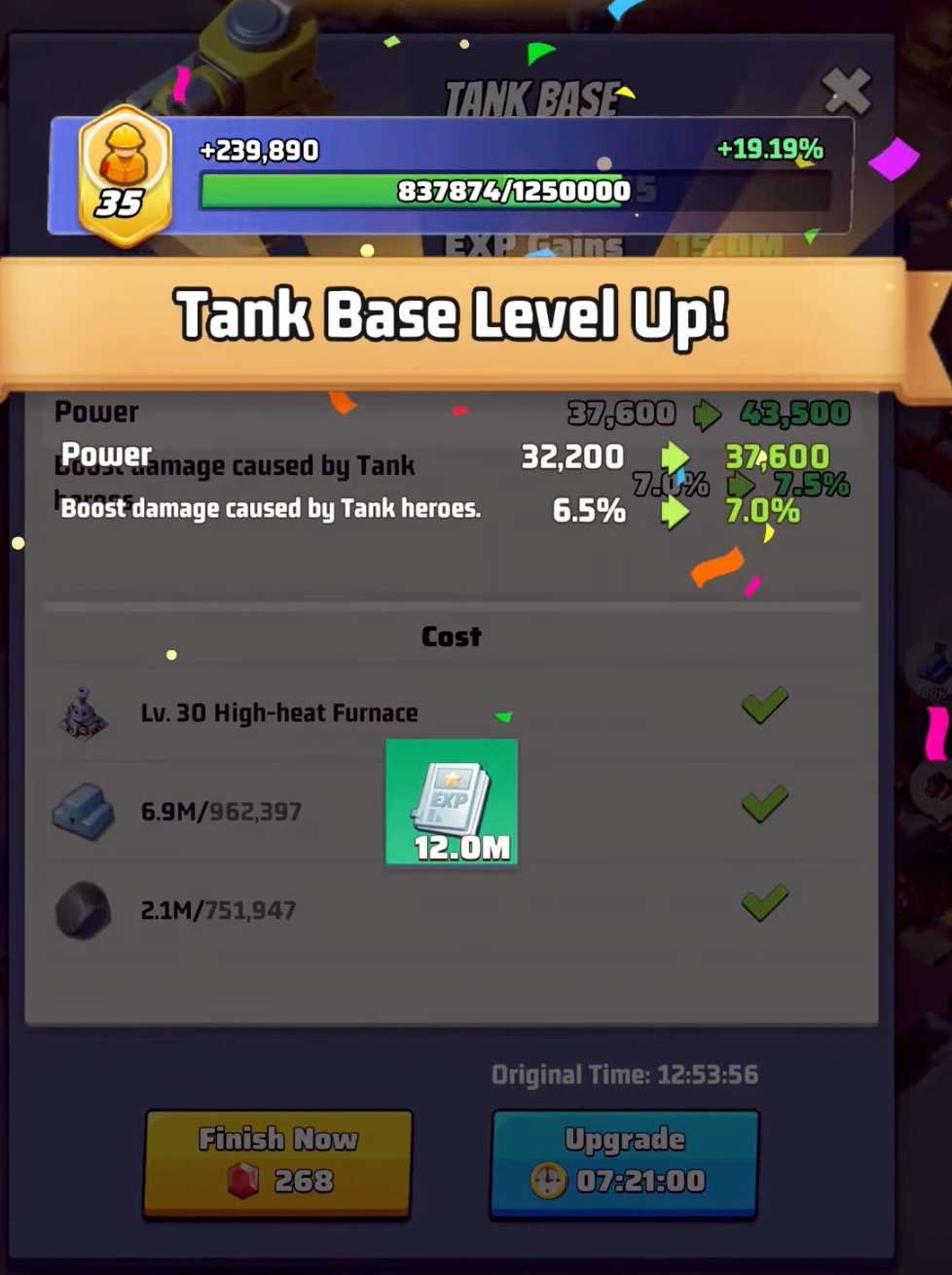 Upgrading Tank Base, Air Force Base, and Missile Vehicle Base in Last War Survival.