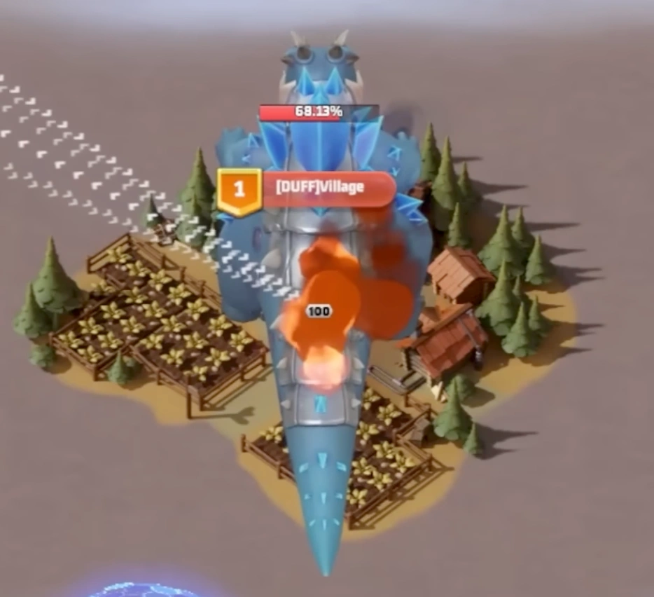 Marching to attack the Giant Glacieradon boss costing 10 stamina per hit in Last War Survival.