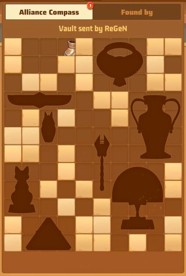 Solving the Desert Treasure Alliance Vault grid puzzle using compasses in Last War Survival.